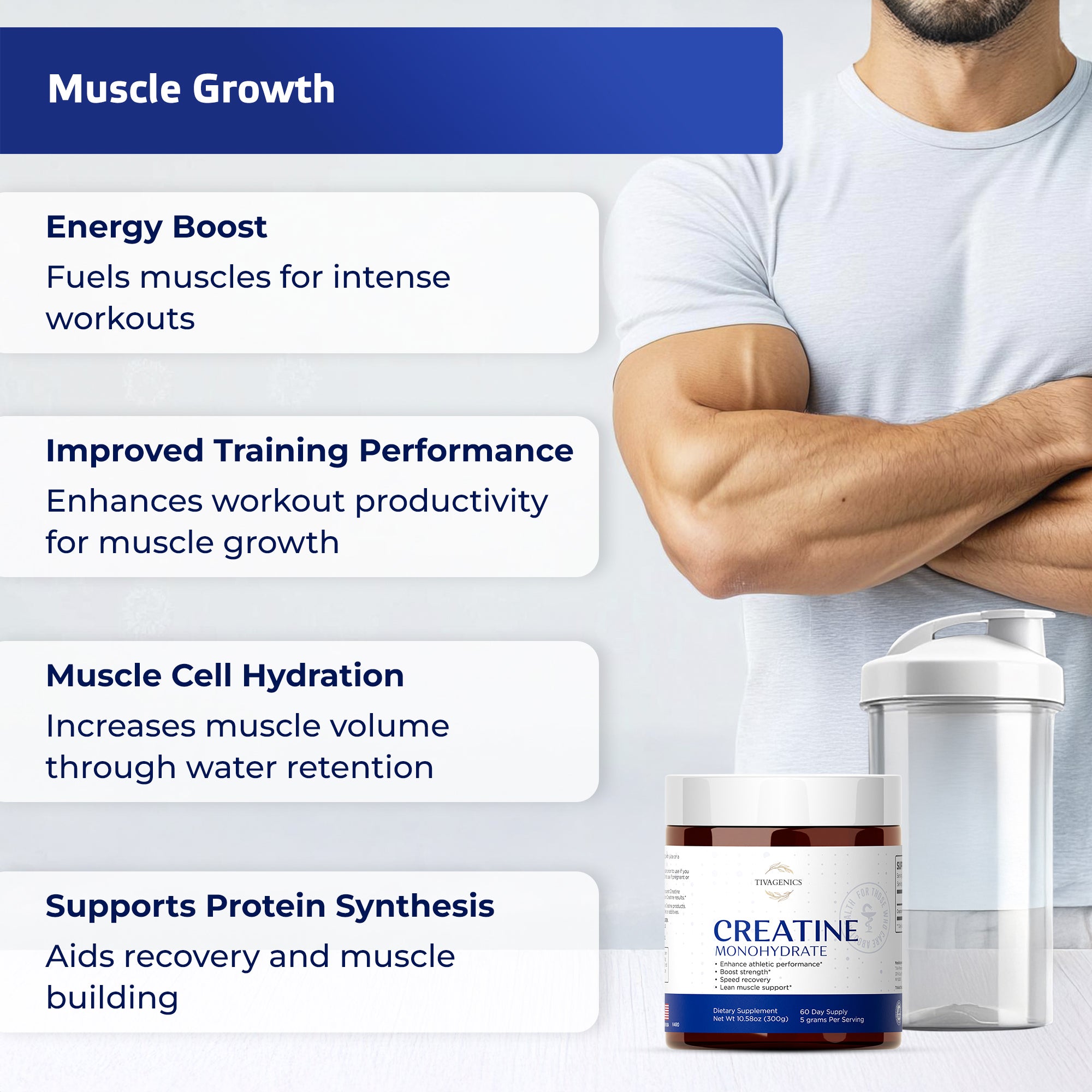 Creatine Monohydrate pure 300g — Maximize Strength, Power, and Performance